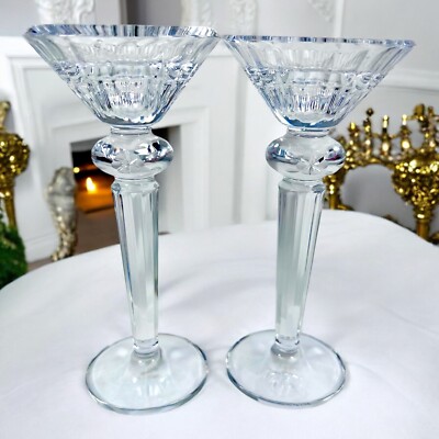 Gorham Chantilly Crystal Candlesticks 1pair Please Read Description 7.5  Taper