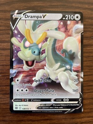 Drampa V 128/172 Pokémon TCG: Brilliant Stars Ultra Rare Full Art NM/M