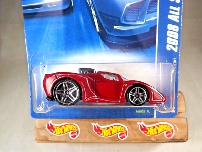 2008 Hot Wheels #66 All Stars 'TOONED ENZO FERRARI Red w/Chrome