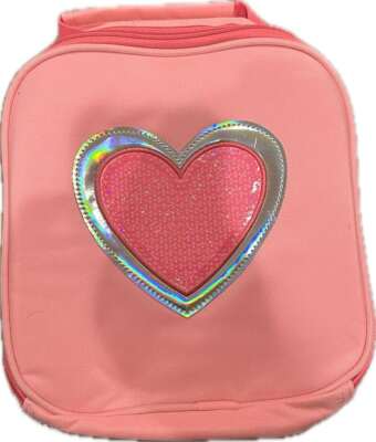 Children's Place Pink Heart Sequin Lunch Box NWT!~Back to School!