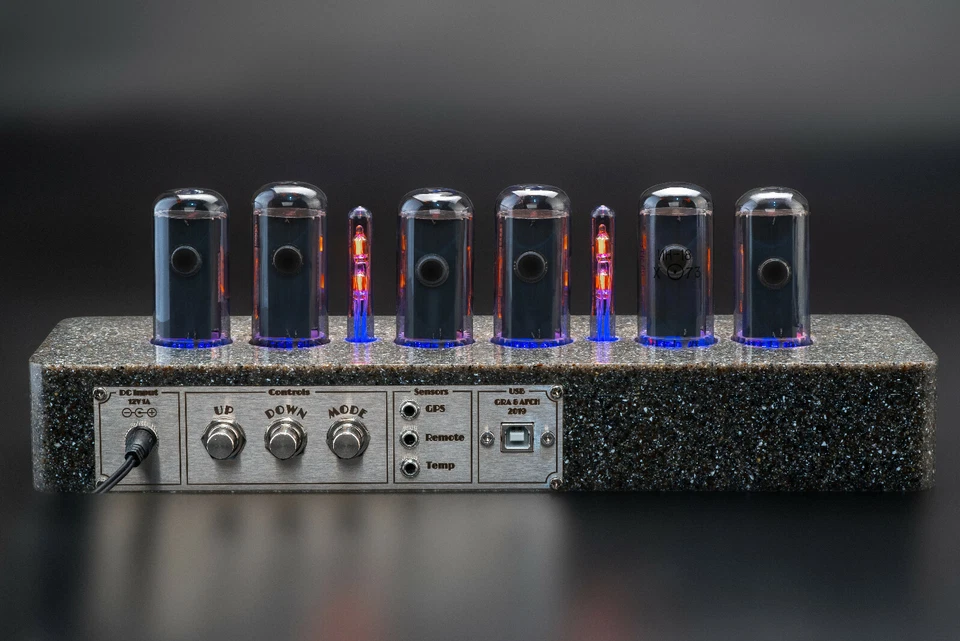 IN-18 Nixie Tubes Clock Synthetic Granite Case GPS 12/24H FREE DELIVERY 3-5 Days - Image 3 of 4