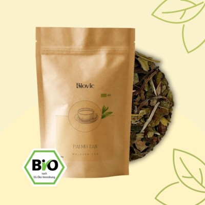 Pai Mu Tan Bio Weißer Tee blumig sanft koffeinhaltig loser Tee aromatisch Biovic