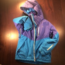 Kids L.L Bean Heavy Duty Winter Coat color Block Ski Jacket Kids Size M 10-12