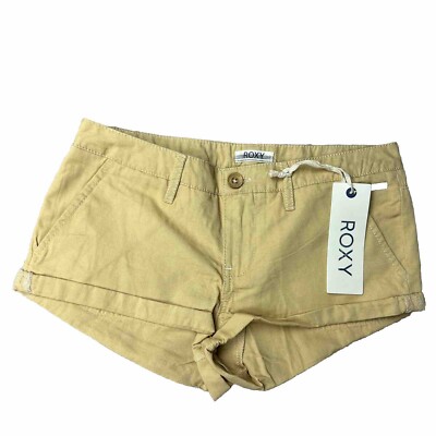 Roxy Shorts Womens 24 Cheeky Chino Hot Pants Mid Rise Cuffed