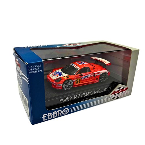Ebbro 1:43 Toyota MR-S MR2 Super Autobacs Apex JGTC 2000 coche modelo raro - Imagen 3 de 10
