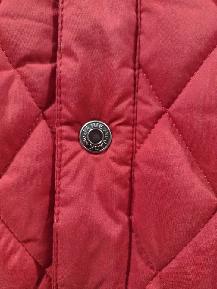 Chaleco cosido diamante hinchado Janie and Jack para niños (10-12) rojo con vellón azul interior Foto 4 de 4