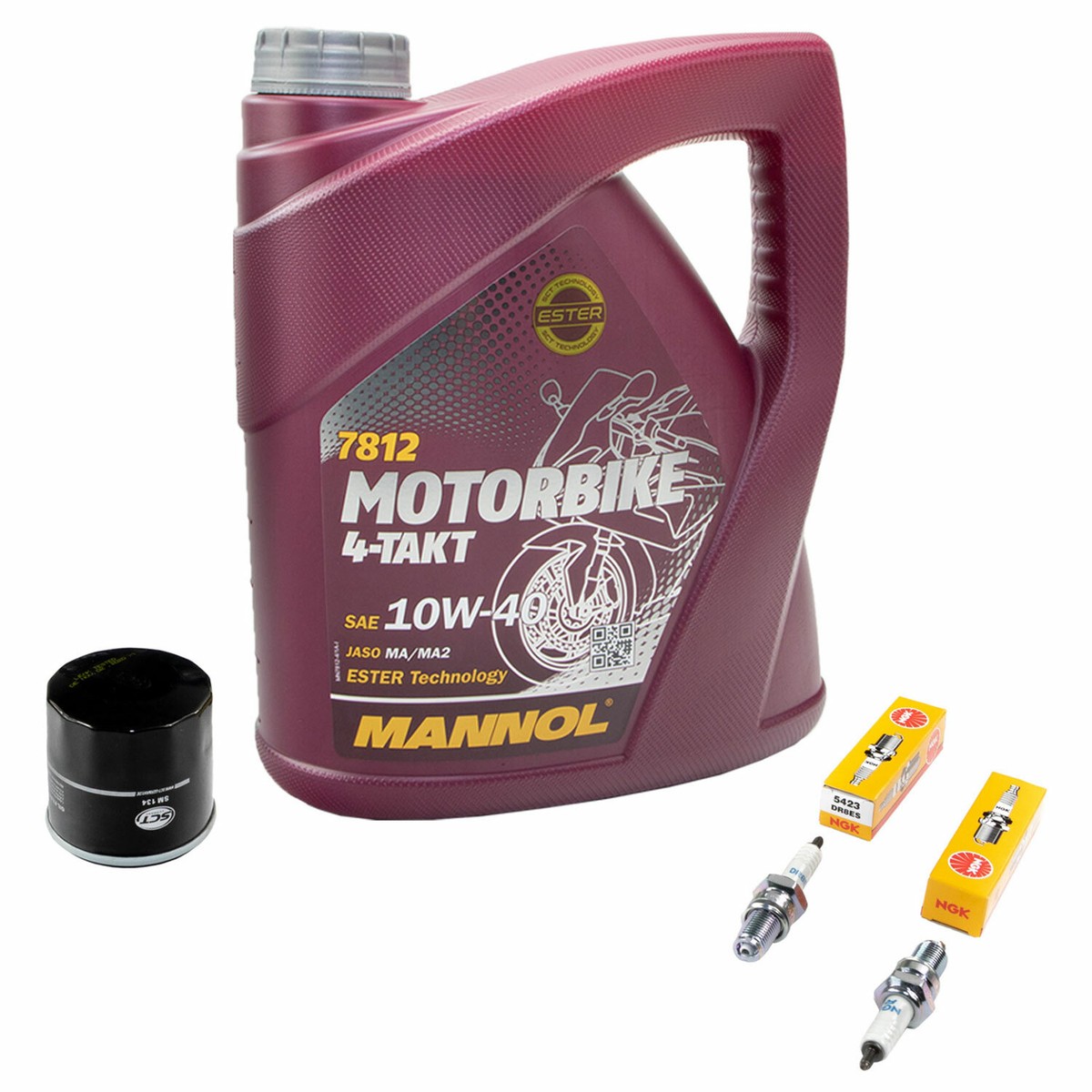 Wartungspaket Öl 4L Kawasaki GPZ 500 S Luftfilter Ölfilter Zündkerze