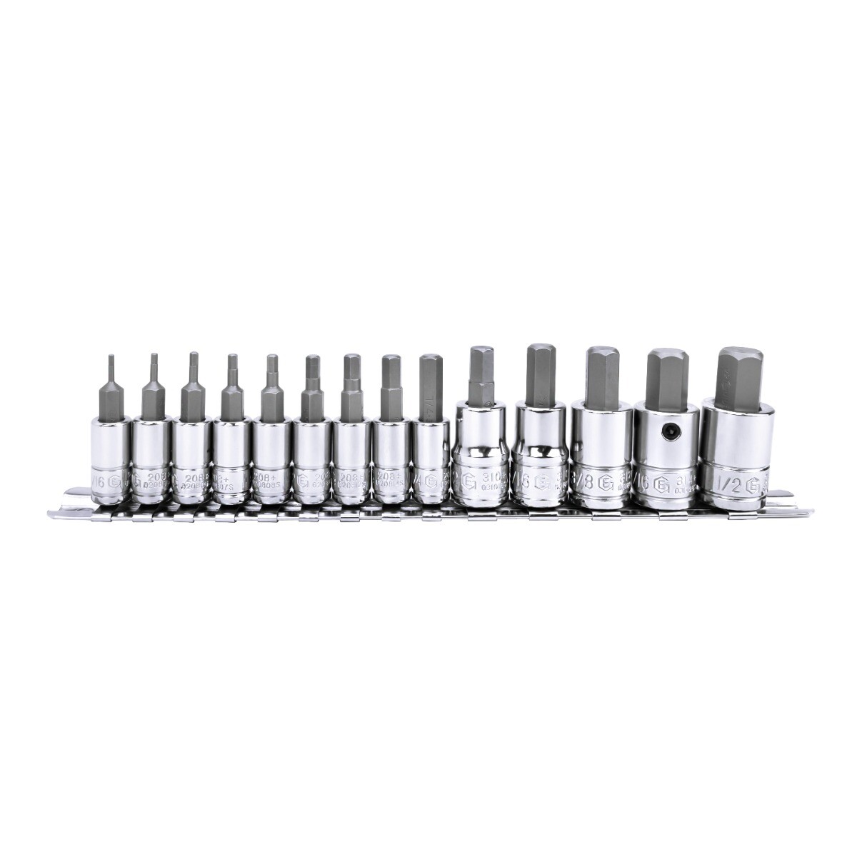 Genius Tools 14 Piece 1/4" & 3/8" Dr. SAE Hex Bit Socket Set - BS-2314H ...