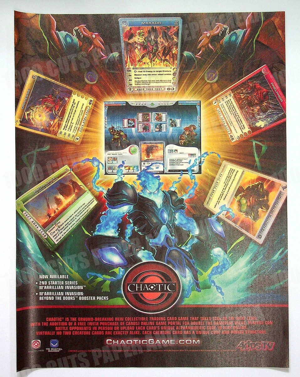 Chaotic CCG TCG Card Game 4Kids TV 2008 Trade Print Magazine Ad