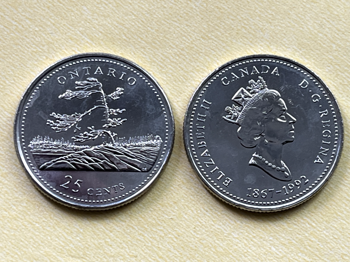 Canada 25 Cents / Quarter (1992) Coin QE II - Ontario | eBay