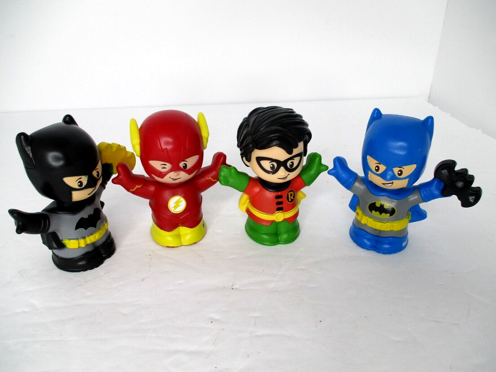 Fisher-Price Mattel Lot of 4 DC Super Hero Figurines