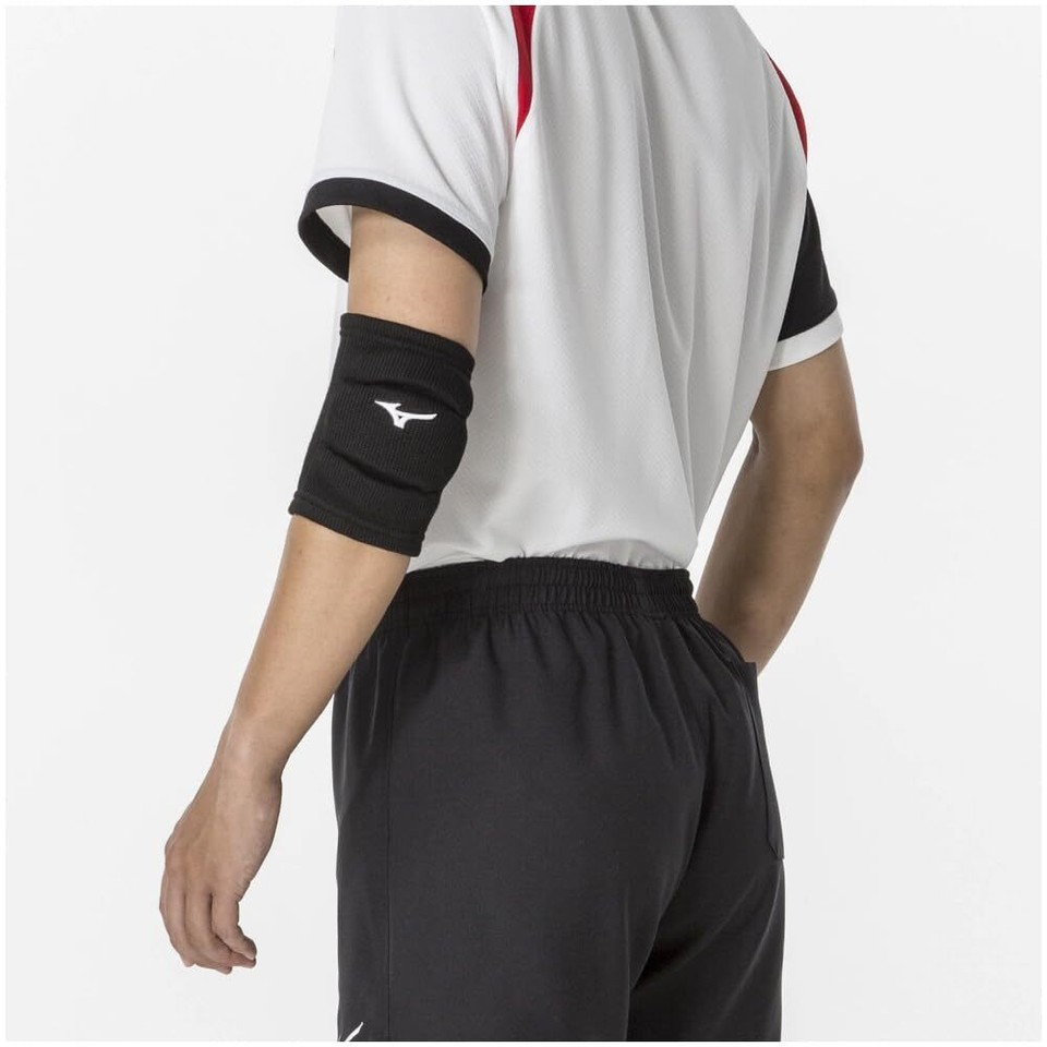 MIZUNO Volleyball Elbow Supporter (With Pad/Unisex) V2MYA100 Black x