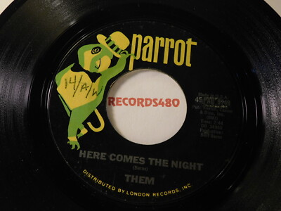 Them 45 Parrot 9749 Here Comes The Night / All For Myself
