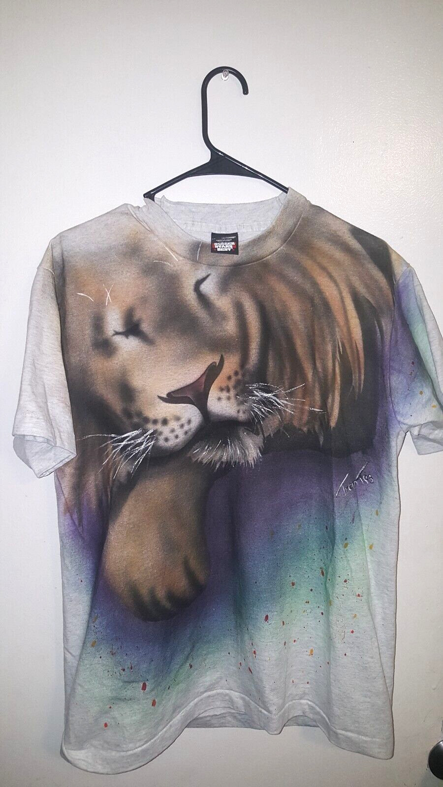Vintage 1993 Screen Stars Best Painted Lion Shirt… - image 1