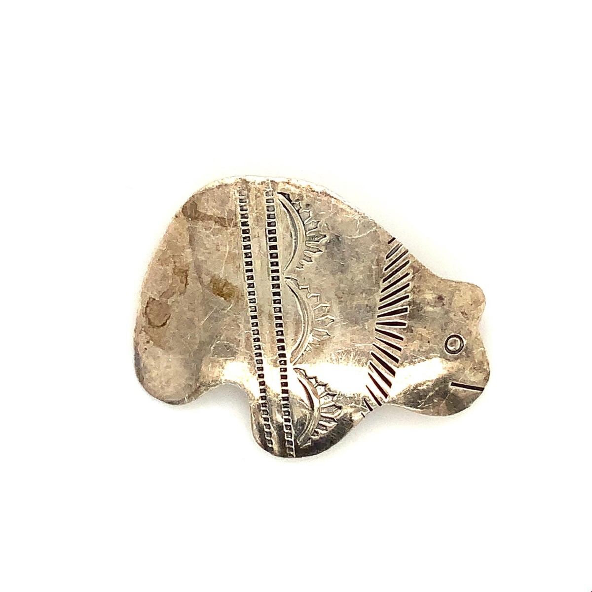 Vintage Sterling Signed Hije Navajo Southwest Carved Spirit