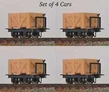 HOn30/HOe MinitrainS 3103 4-Trash Car w/Brake Set NIB H0e 009 Woodchip Gondla