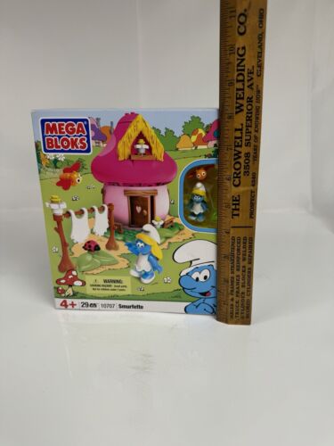 MEGA BLOKS 10707 Smurfs 39 Piece Smurfette Set (2010) Peyo *BRAND NEW* - Picture 7 of 9