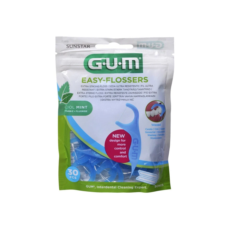 GUM EASY FLOSSERS - 30 forcelle di filo interdentale - NUOVO DESIGN
