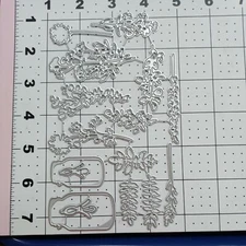 Universal thin metal die cut tool emboss Mason jar bouquet wildflowers wedding 