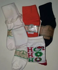 WHOLESALE LOT GIRLS ASSORTED 6-7 1/2 SOCKS *  5 PAIR- SAVINGS