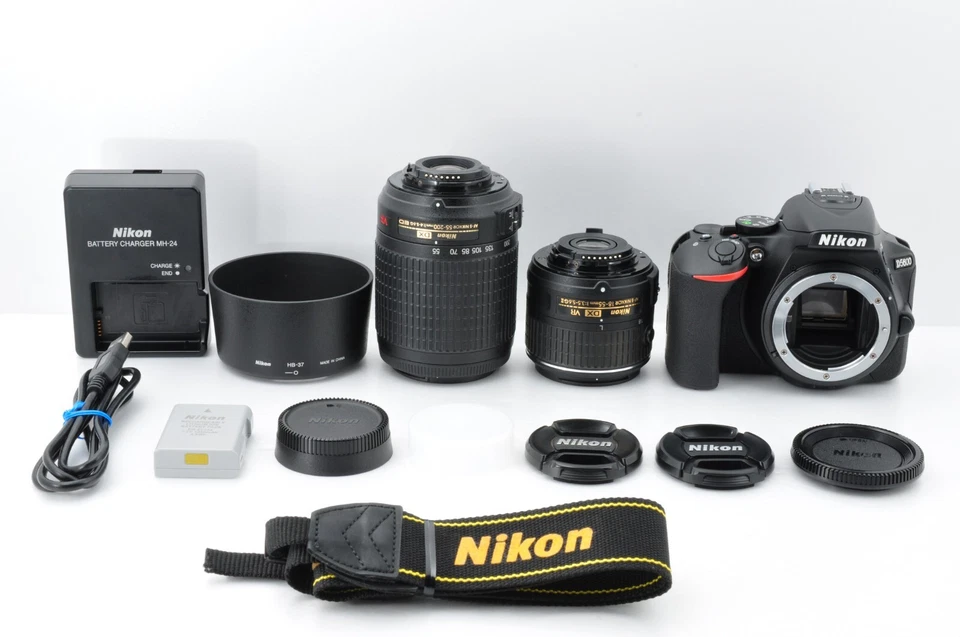[Mint sc:906 (1%)] Nikon D5600 DSLR w/18-55mm 55-200mm from Japan #2253 - Image 2 of 4