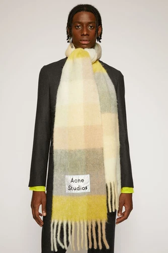 DE Neu Acne1 Studios Schal Schals Warme Tartan Wrap Rainbow Wool Pashmina Schal - Bild 12 von 49