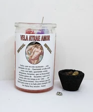 ATRAE AMOR VELA PREPARADA INCIENSO,AMULETO,ORACION E INSTRUCCIONES INCLUIDAS !!
