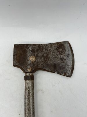 Vintage Metal Hatchet Axe Grip Handle Camping Firewood w/Nail