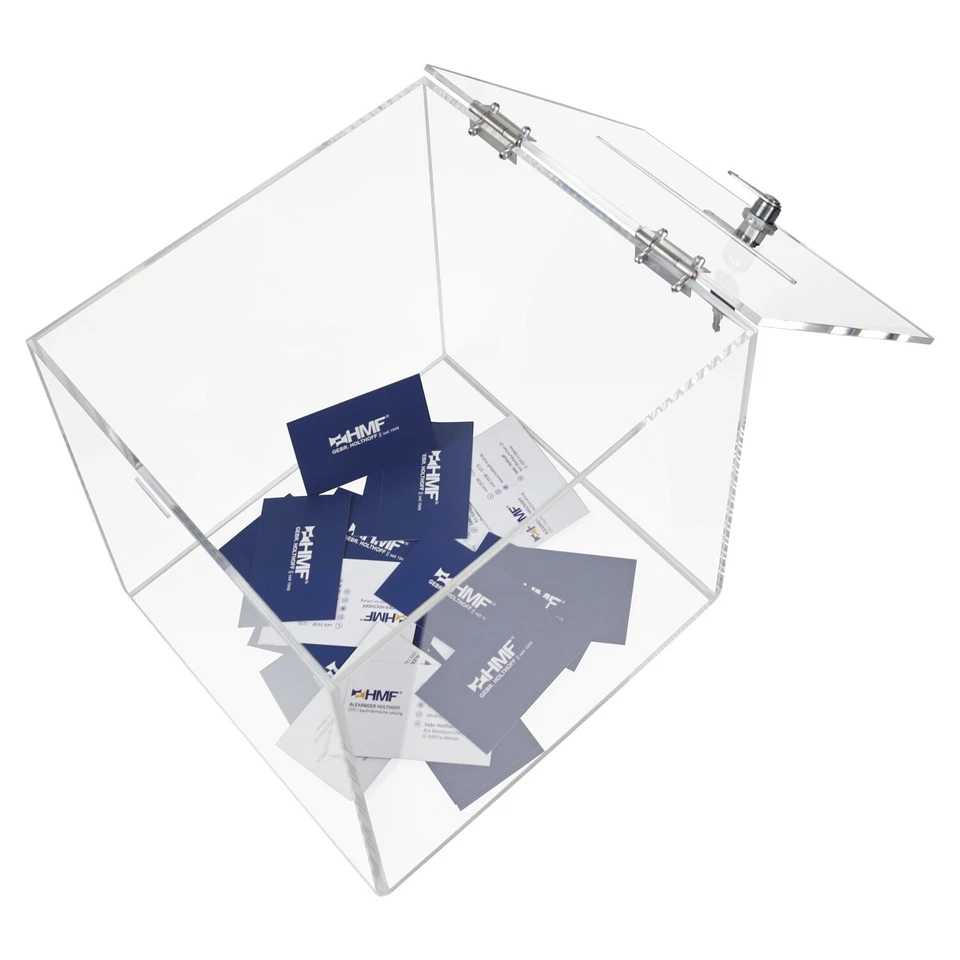 HMF Spendenbox Acrylbox Losbox Würfel, Spendendose, Spardose, Acryl - Bild 4 von 4