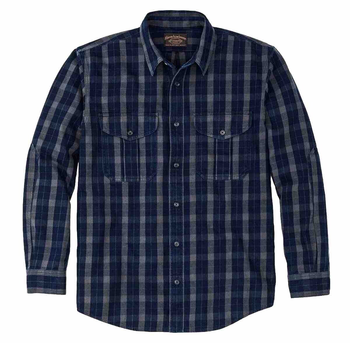 Filson Vintage Wash Alaskan Guide Shirt Indigo Faded Black NEW