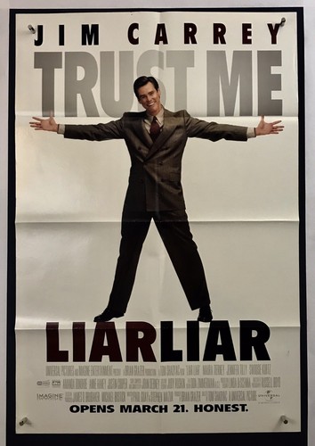 Liar Liar Movie Poster Fine 1sh Doublesided 97 26 3 4x39 1 2 Jim Carrey 3584 Ebay Liar Liar Movie Poster Fine 1sh Doublesided 97 26 3 4x39 1 2 Jim Carrey 3584 Ebay