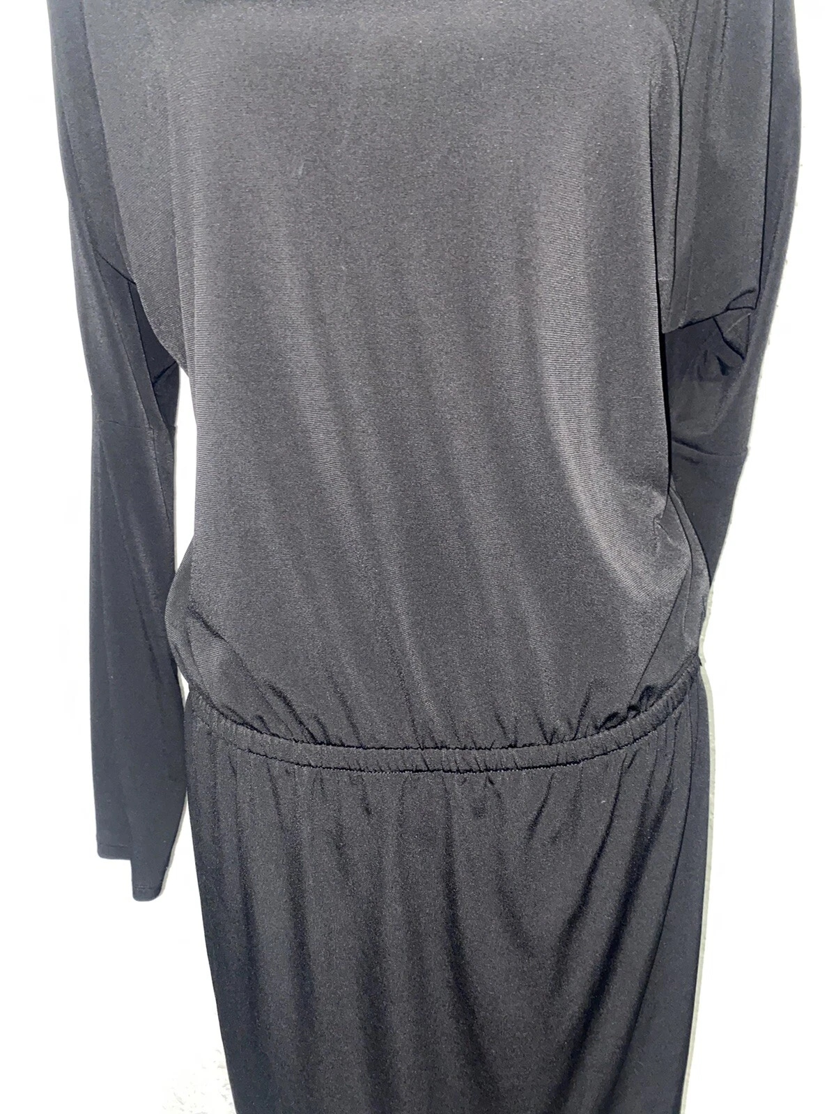 Abito nero Michael Kors MK donna con cerniera cintura elasticizzata ad anello cintura taglia large