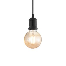 Porta lampada Lampada soffitto nero Stile Industriale moderna 1 Luce Ideal Lux