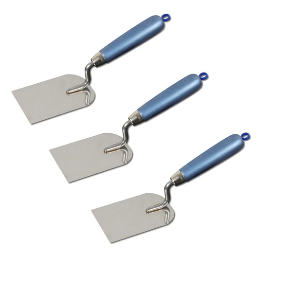 3X Gipserspachtel 80Mm Dewepro Stuckateurspachtel Gipskelle Edelstahl Spachtel-image