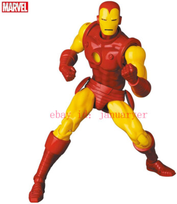 Perfect Medicom Toy Mafex 165 Iron Man Comic Ver Action Figure New