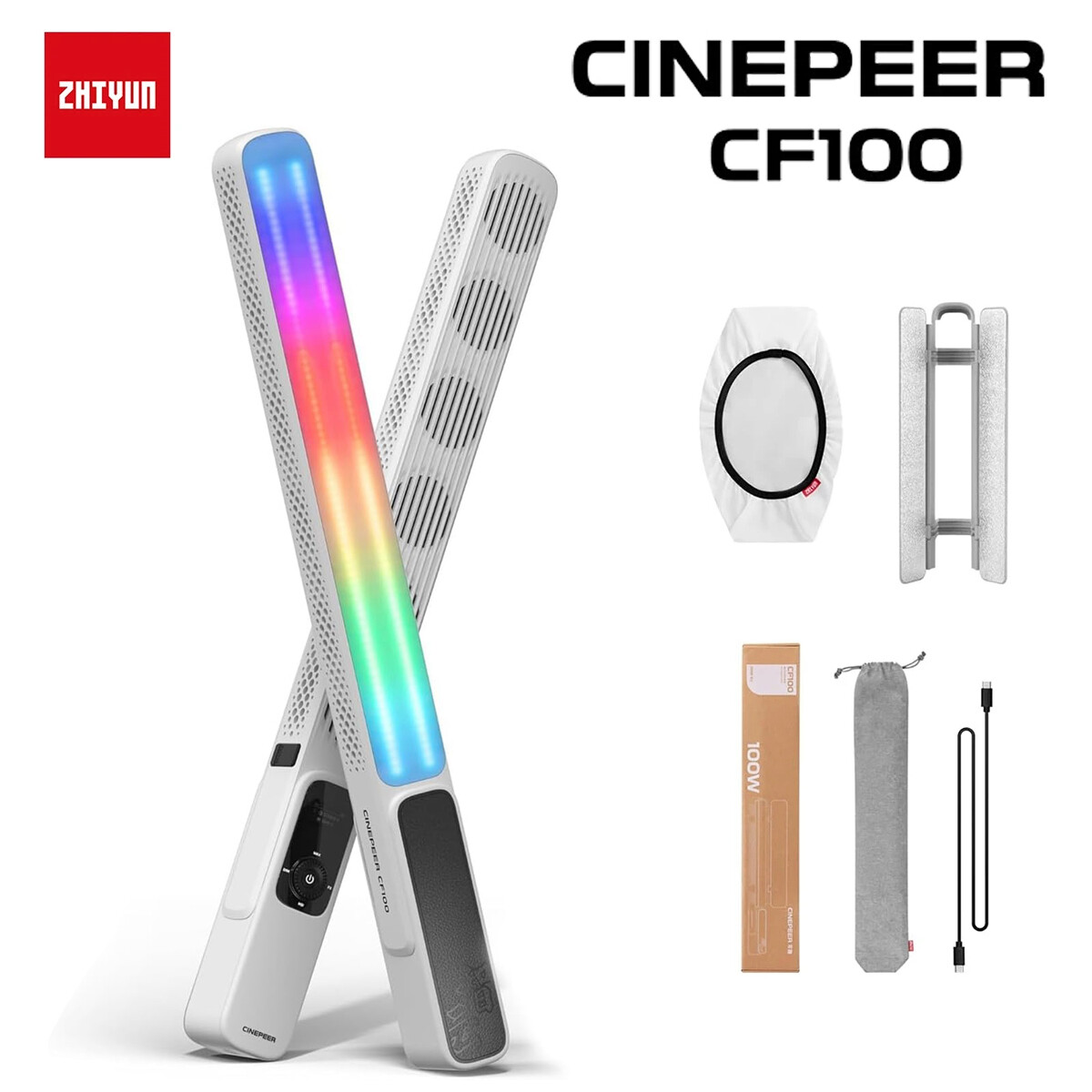 美品 ZHIYUN CINEPEER CF100 100Wスティック型LED Amazon.com : ZHIYUN CINEPEER CF100 100W RGB Light [Official