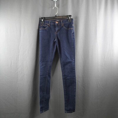 Forever 21 Women Jeans 24 Dark Skinny Stretch Ankle Everyday Basic Dark Mid Rise