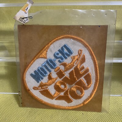 Moto-Ski Patch Vintage Embroidered I Love You Snowmobile Jacket Hat Snowmobiling