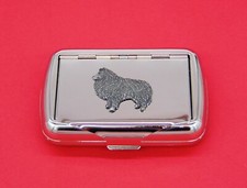 Sheltie Motif Tobacco Tin Trinket Box Shetland Sheepdog Gift Mum Dad Xmas Gift
