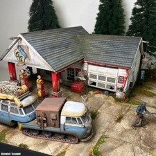 Alte Amerika Tankstelle an der Route 66 in 1:...