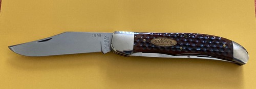 KA-BAR OLEAN N.Y. USA CK-99 COLLECTORS CLUB RED BONE HANDLE LARGE KNIFE NOS. - Picture 4 of 7