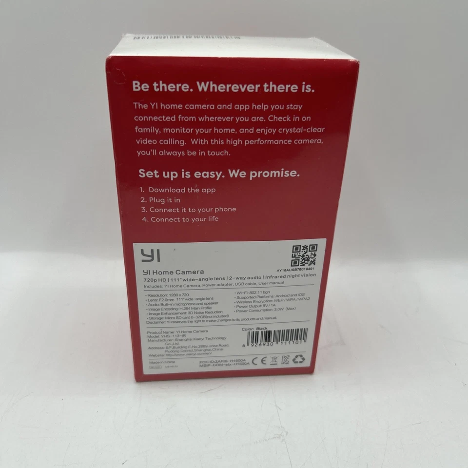Nueva cámara de seguridad de vigilancia IP YI YHS-113-IR inalámbrica interior - negra nueva #u Foto 4 de 4