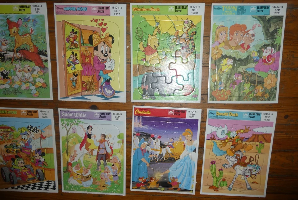 Lot of Vintage 8 Count FRAME TRAY Puzzle’s Walt Disney All Brand NEW Old Stock - Image 2 of 4