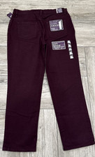 2016 Gloria Vanderbilt Amanda Jean Sweet Burgundy Red Denim Jeans Size 12 Short