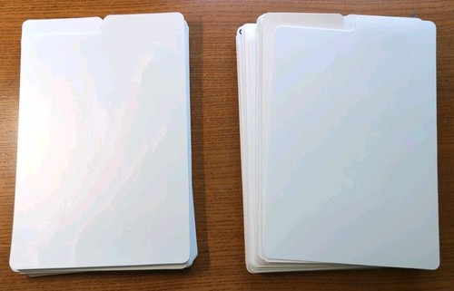 200 Tabbed White Comic Book Dividers - 7 1/4 X 10 1/4 separators Used