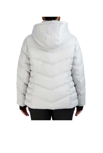 Women’s Nautica Silver Puffer Jacket Coat Water Resistant Size Large NWT - Picture 4 of 10
