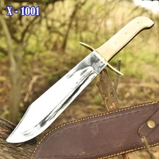 1095 High Carbon Steel Hunting Bowie Knife Full Tang Outdoor tactical