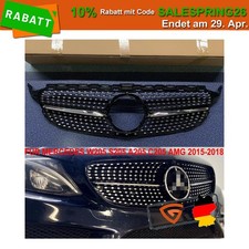 K&uuml;hlergrill Diamant Grill Schwarz f&uuml;r Mercedes Benz W205 C205 S205 A205 15-18
