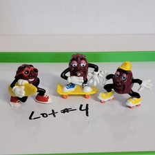 Vintage 1980s 87/88 California Raisins Hardee's Toys Set Of 3