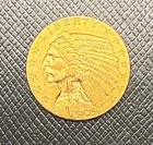 US 1909 Gold $2 1/2 Dollars Indian Head Circulated